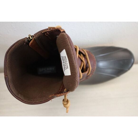 Sperry Top-Sider STS91176 Women's Sz 12M Tan/Dark Brown Saltwater Duck Boots - Picture 11 of 16